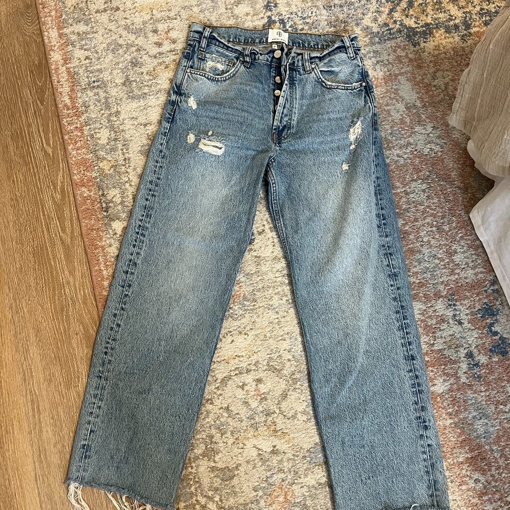 Anine Bing Blue Straight Leg Jeans
